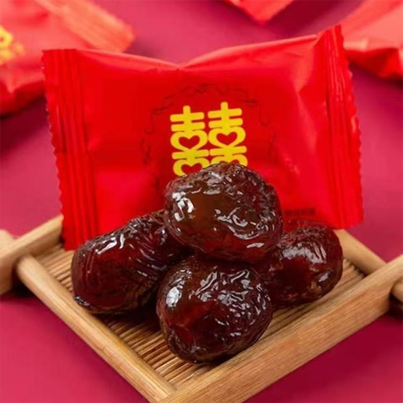 Красные финики с желатином из ослиной кожи
